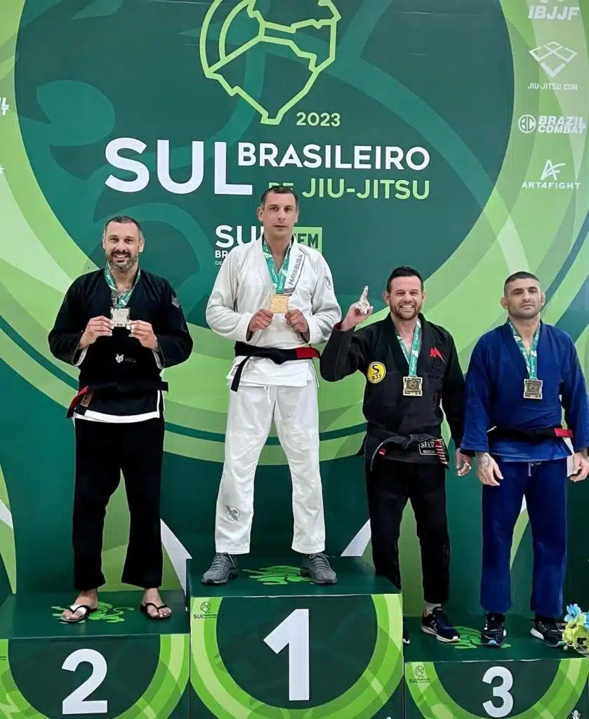 Felipe Souza took the top spot on the podium alongside his brother. Photo: Personal Archive