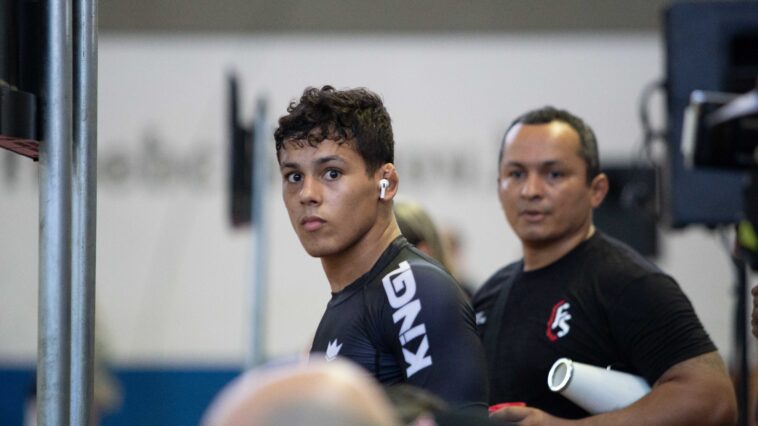 Melqui e Mica Galvão antes da seletiva do ADCC. Foto: VF Comunica