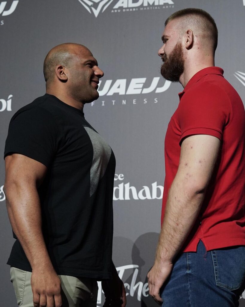 Antonio Assef e Big Dan se enfrentam no card preliminar do ADXC. Foto: Milena Maldonado/VF Comunica