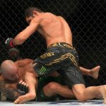 Islam Makhachev derrotou Alexander Volkanovski no UFC 294. Foto: Divulgação/UFC Brasil