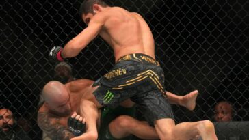 Islam Makhachev derrotou Alexander Volkanovski no UFC 294. Foto: Divulgação/UFC Brasil