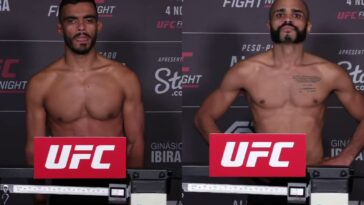 Ismael Bonfim e Victor HuACgo estão fora do UFC São Paulo. Foto: Reprodução/Twitter