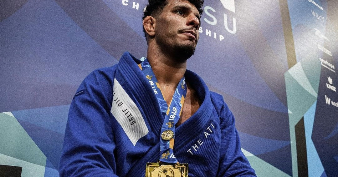 Gutemberg Pereira venceu o absoluto do Pan de Jiu-Jitsu da IBJJF, em 2024. Foto: Guilherme Mendes