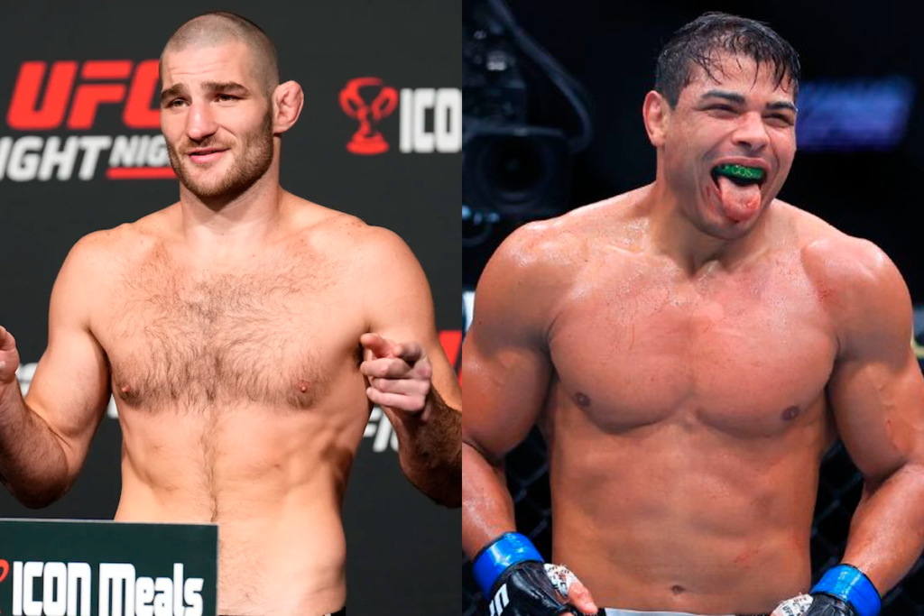 Sean Strickland e Paulo 'Borrachinha' vão entrar em rota de colisão no UFC 302, dia 1º de junho.