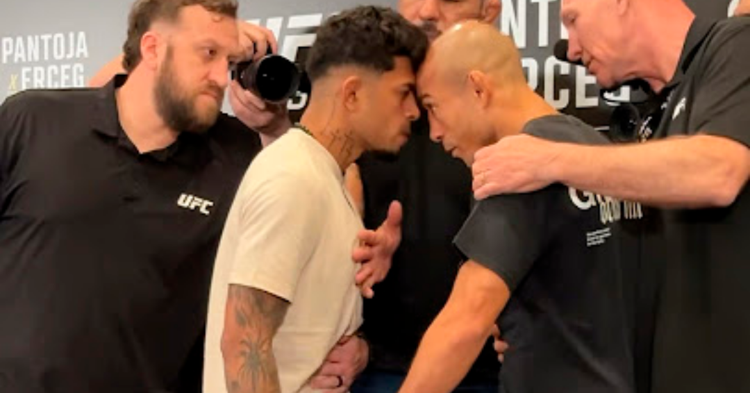 Divulgacao 1 VF Comunica UFC 301: José Aldo e Jonathan Martinez precisam ser separados em encarada