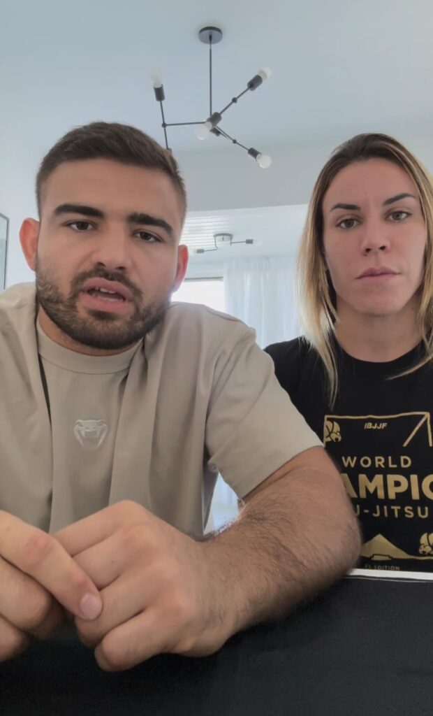 Atletas do MMA e do Jiu-Jitsu se mobilizam em prol das vítimas das enchentes no Rio Grande do Sul 2 Gustavo Batista e Luiza Monteiro divulgam seminário em Florianópolis, na Start Doing, para ajudar moradores do RS que enfrentam as consequências devastadoras das enchentes.