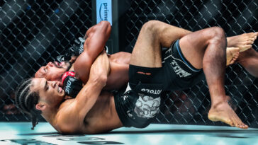 Kade Ruotolo brilhou e venceu a estreia no MMA com finalização. Foto: One Championship