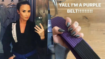 Demi 1 VF Comunica Demi Lovato, faixa-roxa de Jiu-Jitsu, conta como incluiu a prática do esporte na sua rotina de celebridade
