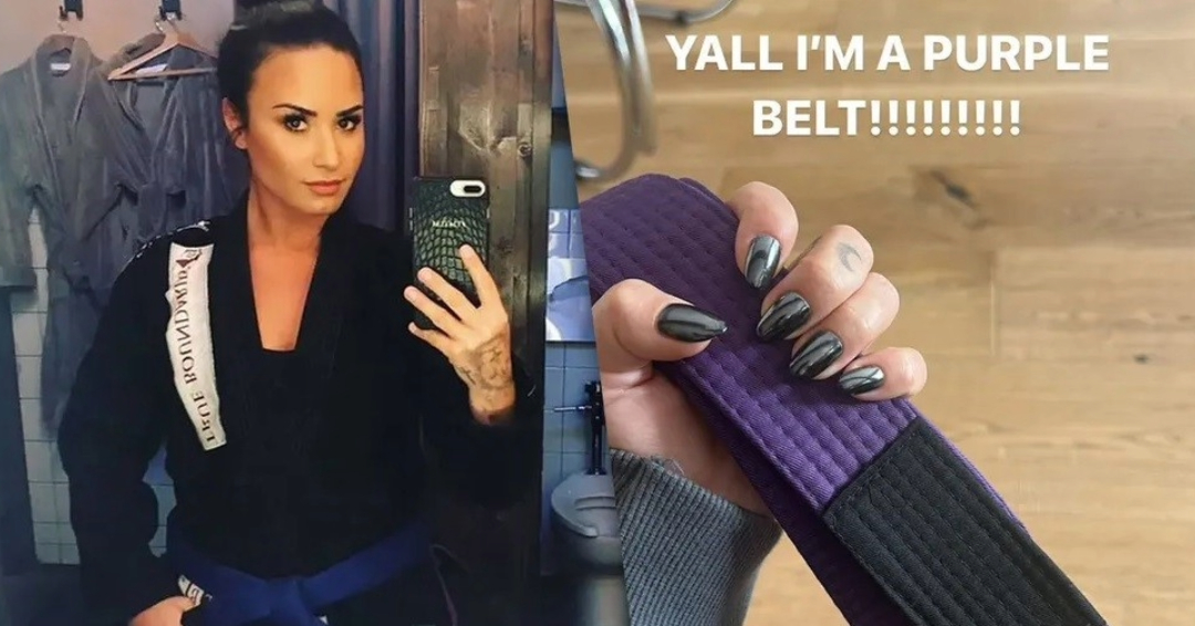 Demi 1 VF Comunica Demi Lovato, faixa-roxa de Jiu-Jitsu, conta como incluiu a prática do esporte na sua rotina de celebridade