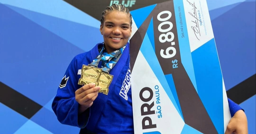 WhatsApp Image 2024 09 15 at 22.14.08 VF Comunica Gabrieli Pessanha garante mais um ouro duplo com vitória no BJJ Pro São Paulo, da IBJJF