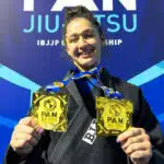 blue belt, Livia Barasine is increasingly unstoppable in major Jiu-Jitsu competitions. At the Pan, she won two gold medals. Photo: IBJJF