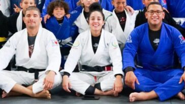 Os criadores da Seeds13, no Texas. Diego, Roniel e Victoria são faixas-pretas de iu-Jitsu