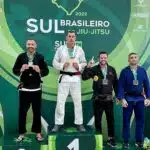 Felipe Souza took the top spot on the podium alongside his brother. Photo: Personal Archive