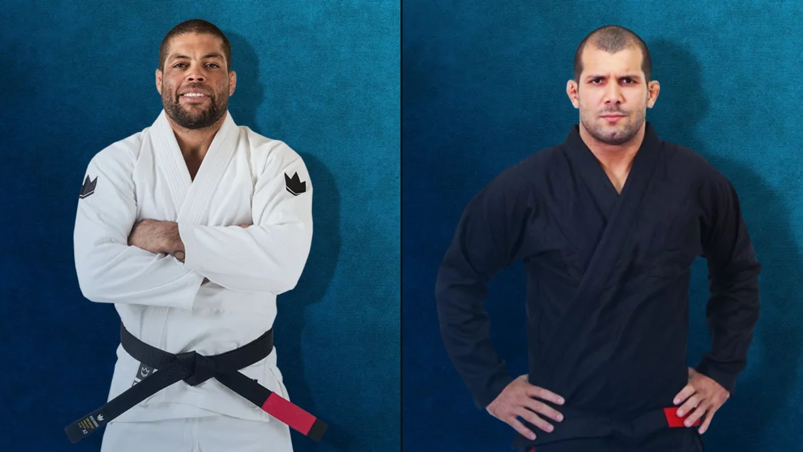 André Galvão fecha com o ACBJJ e luta no Rio em novembro 1 André Galvão, de kimono branco, e Rodolfo Vieira, de kimono preto, nos retratos do Hall da Fama da IBJJF