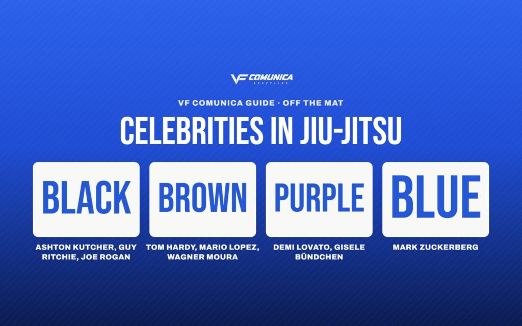 Celebrities who train Jiu-Jitsu and the belt each one holds 1 Celebrities who train Jiu-Jitsu and the belt each one holds