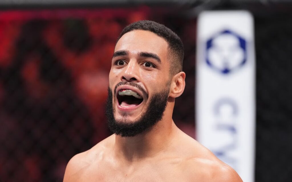 Gabriel Bonfim loses Sean Brady, UFC hunts for a replacement 1 Bearded Gabriel Bonfim celebrating inside the UFC Octagon