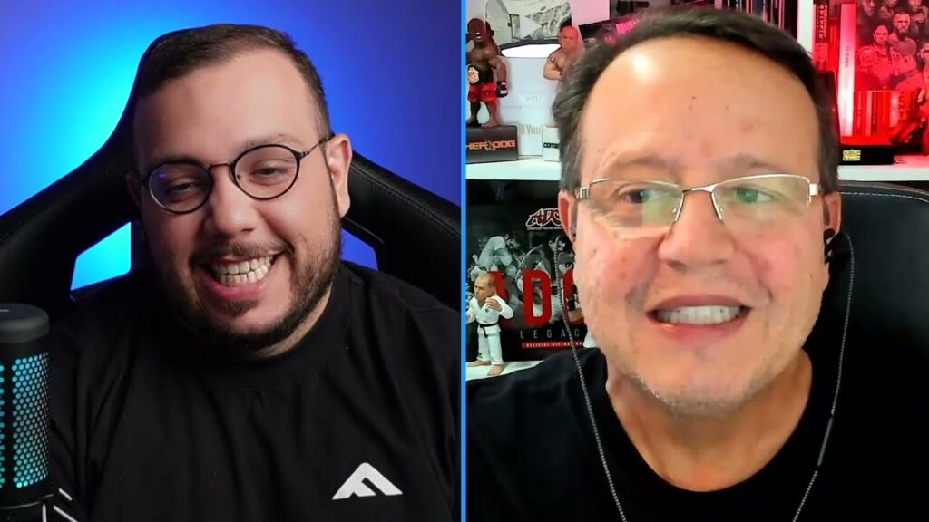 Vitor Freitas e Marcelo Alonso lado a lado, em entrevista por vídeo