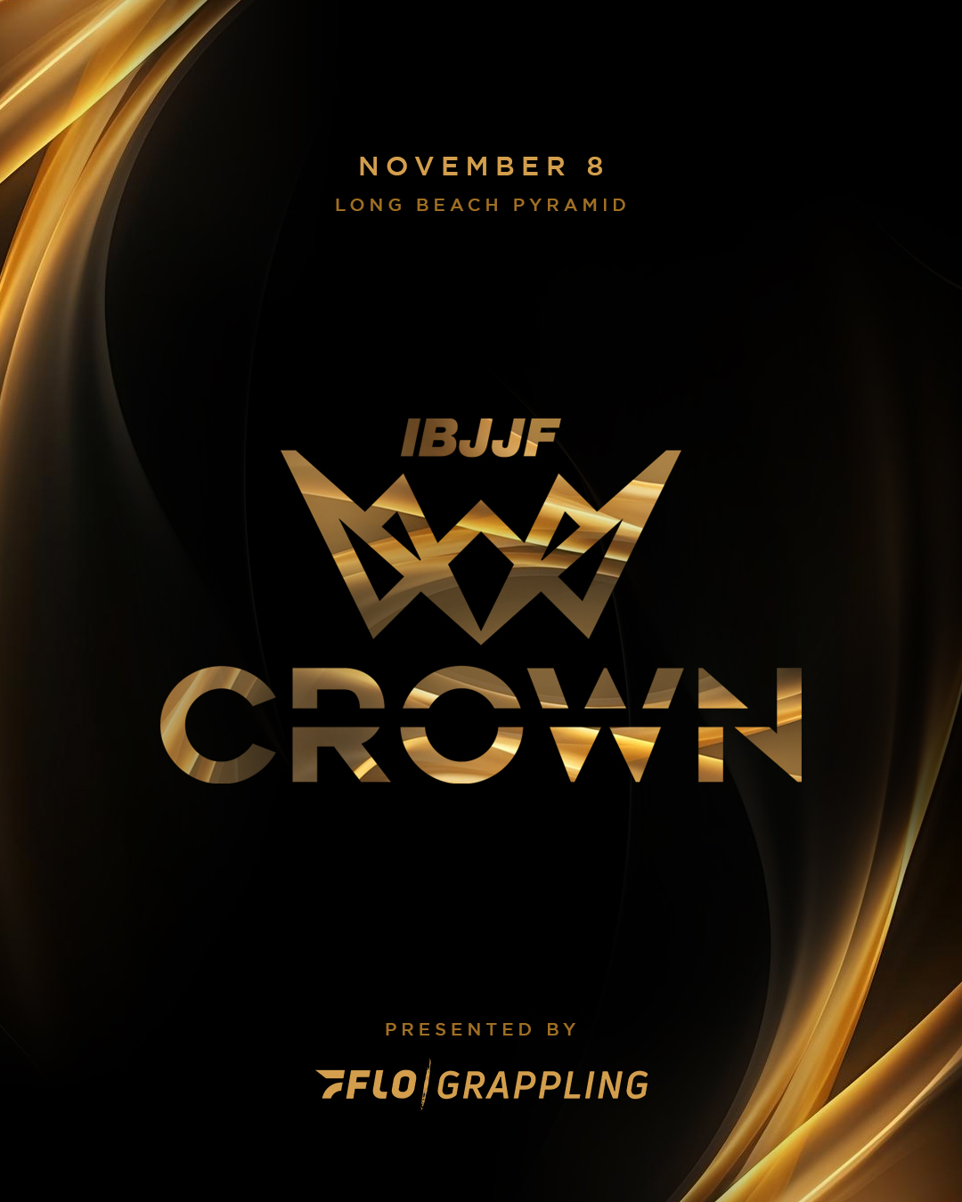 Cartaz oficial do The Crown 2026, em 8 de novembro, na Long Beach Pyramid