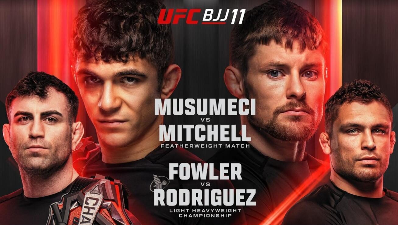 Claudia Gadelha, do UFC BJJ: “Se arrastar de bunda e chave de perna são chatos demais” 1 Cartaz do UFC BJJ 11, com Mikey Musumeci e Bryce Mitchell na luta principal
