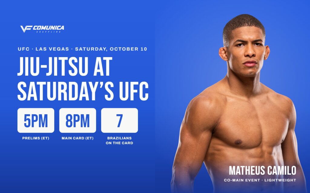 UFC tonight: start time, seven Brazilians and a jiu-jitsu black belt in the main event 1 Brazilian UFC fighter Matheus Camilo in an official photo next to Saturday’s start times